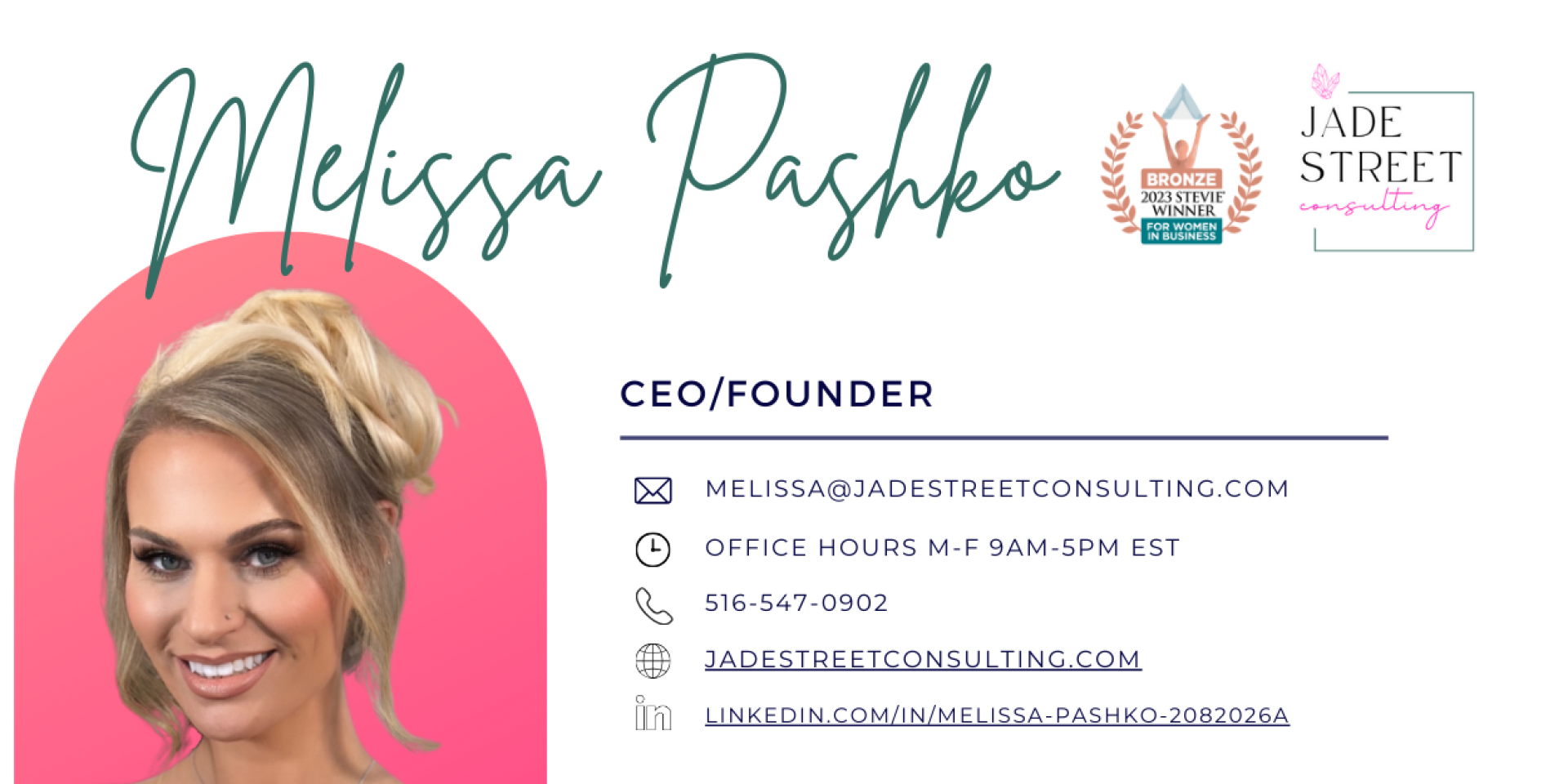 TITAN Women In Business and Leadership Awards Winner - Melissa Pashko-Founder/CEO-Jade Street Consulting gallery