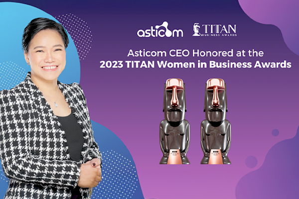 TITAN Women In Business and Leadership Awards - Asticom CEO honored at 2023 TITAN Women in Business Awards